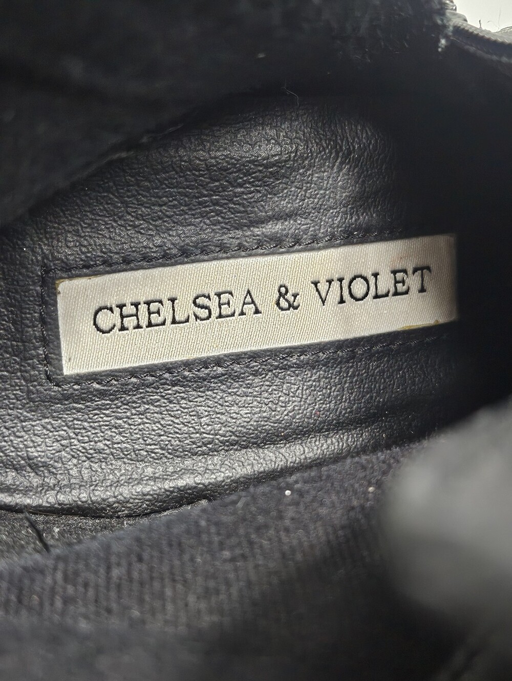Chelsea & Violet Lexie Black Leather Lace-Up Block Heel Lug Sole Ankle Boot - Picture 14 of 16